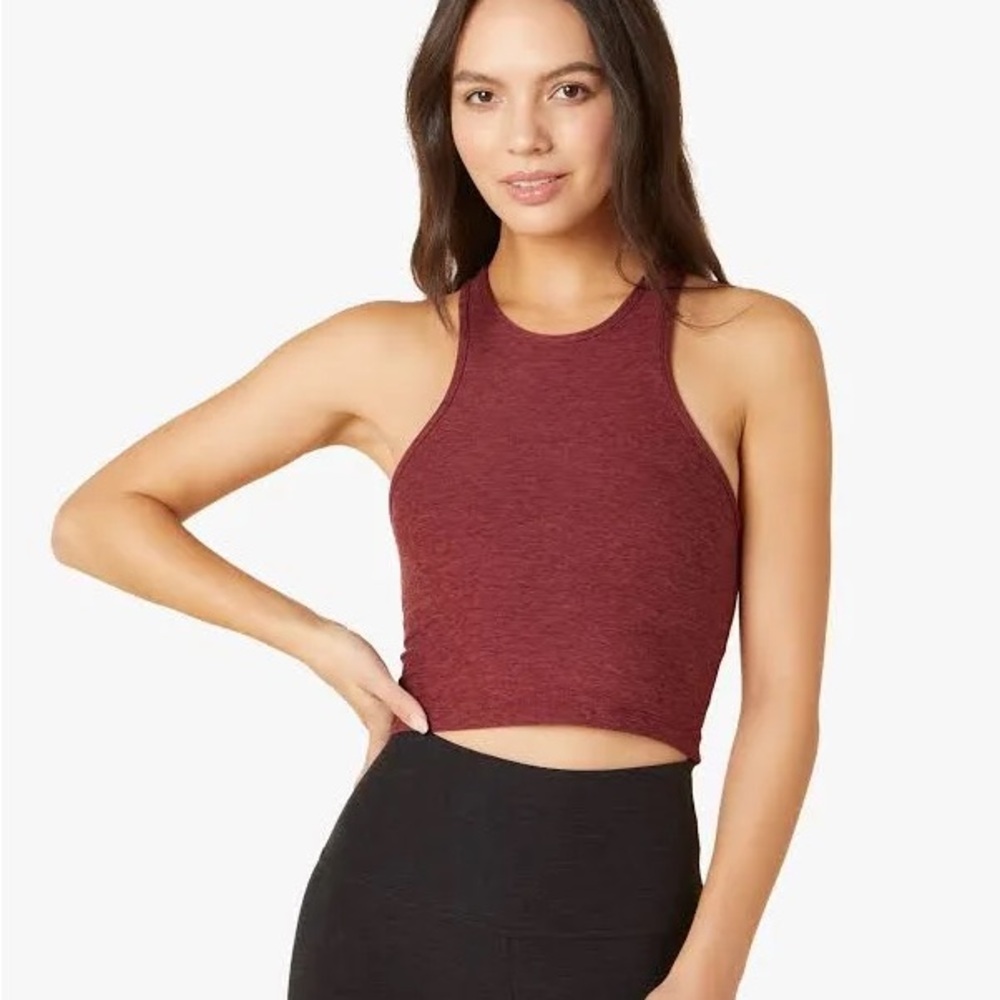 Beyond Yoga High Neck Red Top